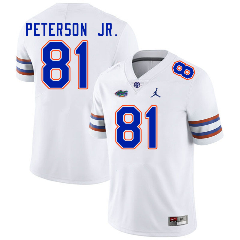 Florida Gators #81 Mike Peterson Jr. College Football Jerseys Stitched-White